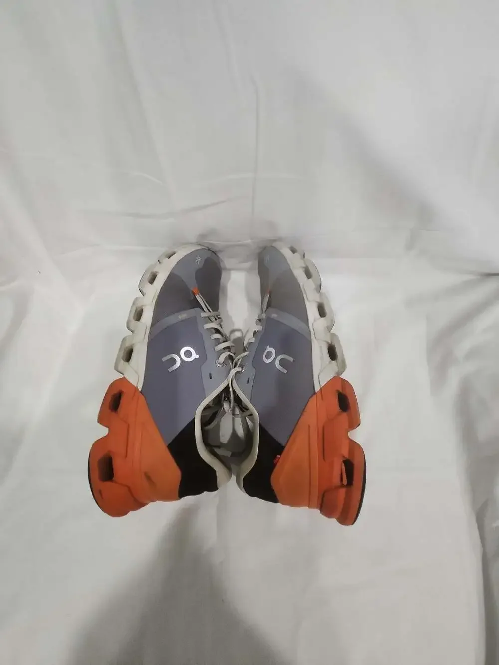 On Cloudflyer Grey and Orange Men's Running Shoes